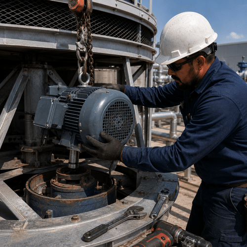 Cooling Tower Motor Change Outs